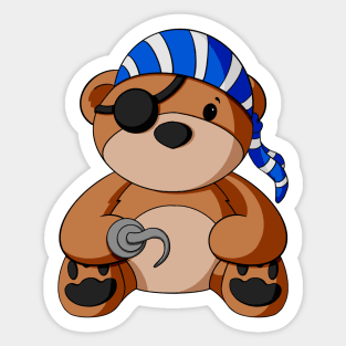 Pirate Teddy Bear Sticker